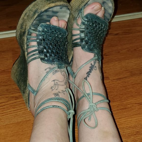 Leather vintage 90s platforms - Picture 6 of 6